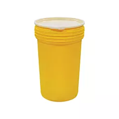 Enpac Plastic Lab Pack Nestable Drum with Lever-Lock, 23