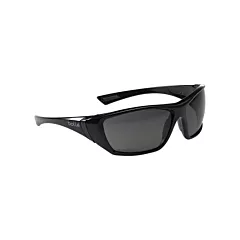 Bollé Hustler Hydrophobic Wraparound Safety Glasses, CSA Z94.3, Smoke, Anti-Fog/Anti-Scratch (HUSTPOL)