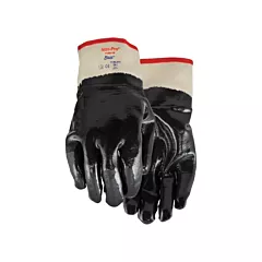 Showa Nitri-Pro® Coated Gloves, Large/9, Non-Knit, Cotton/Jersey, Nitrile, Full Dip (Sep-66)