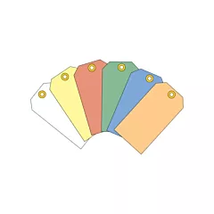 Étiquettes vierges de couleurs standards en papier cartonné