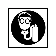 Brady Right to Know Pictogram Labels - Self-Contained Air Respirator, 3/4