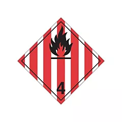 Incom Top Tape & Label Flammable Solids TDG Placard