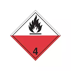 Incom Top Tape & Label Spontaneous Combustibles TDG Placard