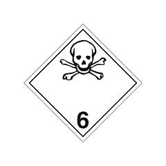 Incom Top Tape & Label Toxic Materials TDG Placard