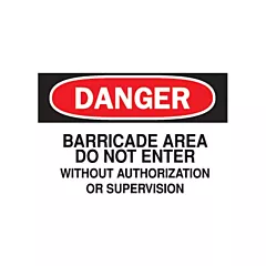 Accuform Signs Enseigne « Barricade Area Do Not Enter »