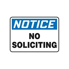 Accuform Signs Enseigne « No Soliciting »
