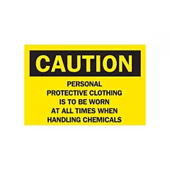 Accuform Signs Enseigne « When Handling Chemicals »