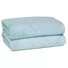 ZEN 100% Certified Organic Cotton Bath Towels 2/Pack | Size 30x54 | Sky Blue |Eco-Friendly Luxury