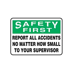 Accuform Signs Enseigne « Report All Accidents »