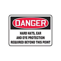 Accuform Signs Enseigne « Hard Hats, Ear & Eye Protection Required »