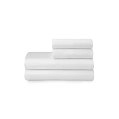Snuggles T250 Luxury Percale Flat Sheet 55/45Cotton/Polyester White -12/Package