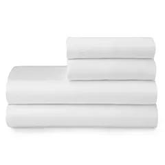 Snuggles T250 Luxury Percale Queen XL Fitted Sheets - 55/45 Cotton/Polyester Blend | White Color | Size 60x80x15| 12-Pack