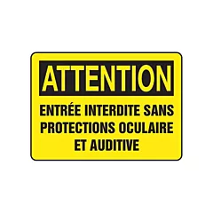 Accuform Signs Enseigne « Protections oculaire et auditive »