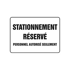 Accuform Signs Enseigne « Stationnement réservé »