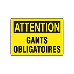 Accuform Signs Enseigne « Gants obligatoires »