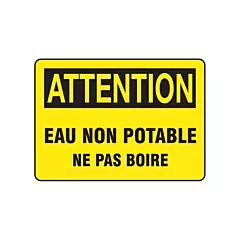 Accuform Signs Enseigne « Eau non potable »