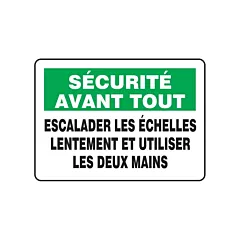 Accuform Signs Enseigne « Escalader les échelles lentement »