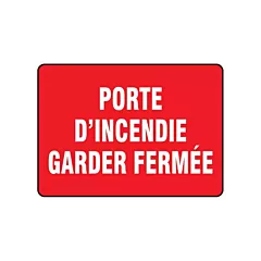 Accuform Signs Enseigne « Porte d'incendie »