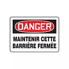 Accuform Signs Enseigne « Maintenir cette barrière fermée »