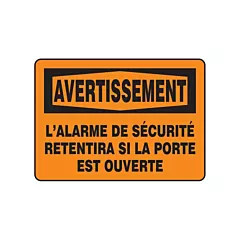 Accuform Signs Enseigne « L'alarme de sécurité retentira »