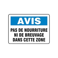 Accuform Signs Enseigne « Pas de nourriture ni de breuvage »