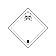 Brady Toxic Materials TDG Placard, Plastic, 6.1 Class (9054)
