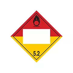 Brady Organic Peroxide TDG Placard, Plastic, 5.2 Class (09100R)