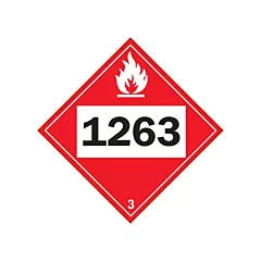 Brady 1263 Paint Flammable Liquid TDG Placard, Plastic, 3 Class (09095R 1263)