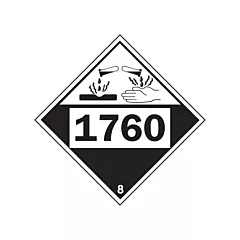Brady 1760 Aluminum Phosphate Corrosive Materials TDG Placard, Plastic, 8 Class (09104R1760)