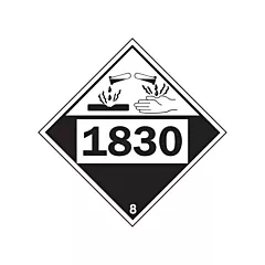 Brady 1830 Sulphuric Acid Corrosive Materials TDG Placard, Plastic, 8 Class (09104R1830)