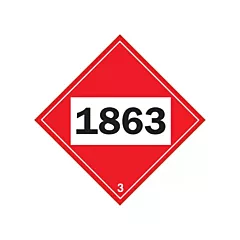 Brady 1863 Aviation Fuel Flammable Liquid TDG Placard, Plastic, 3 Class (09095R 1863)