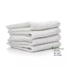 Gold + Cross 16S 100% Cotton Quick Dry Institutional Hand Towels 12/Pack| Size 15x25 | White