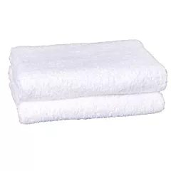 Adonis 100% Cotton Full Terry Hand Towels 12/Pack | Size 16x28 | White | Quick-Dry & Durable