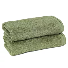 ZEN Hand Towels 100% Certified Organic Cotton x 4/Pack | Size 16x30 | Moss |Eco-Friendly Luxury