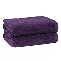 Serviettes de Bain ZEN 100% Coton Biologique Certifié 2/Paquet | Taille 30x54 | Aubergine | Luxe Écologique