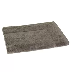 ZEN Bathmat 100% Certified Organic Cotton  2 Pack | Size 20x30 | Granite |Eco-Friendly Luxury