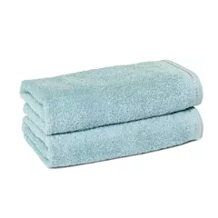 ZEN Hand Towels 100% Certified Organic Cotton 4/Pack | Size 16x30 | Sky Blue |Eco-Friendly Luxury