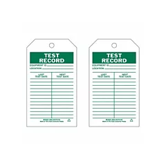 Brady Test Record Tags, 4