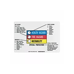Brady Hazardous Information Colour Bar Sign, 10