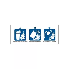 Brady Dry Chemical or Halogenated Hydrocarbon Fire Extinguisher Labels (76302)