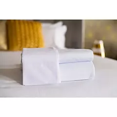 Drap plat pour lit king-size Thomaston Mills T250 Royal Suite – 84 x 115 cm, blanc