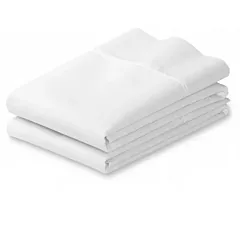 Snuggles T250 Luxury Percale  Standard Pillowcases - 55/45 Cotton/Polyester Blend | White Color | Size 42x32| 12-Pack