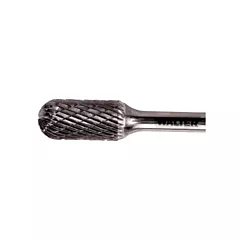 Walter Surface Technologies Fraise double au carbure avec tige cylindrique à pointe ronde, 1/2