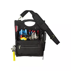 Kuny's Zippered Professional Electrician's Tool Pouches, Black, Polyester, 21 No. of Pockets (EL-1509)