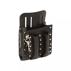 Klein Tools 5-Pocket Tool Pouch, Leather, Black, 5 No. of Pockets, Multiple Tool Holder (5126)