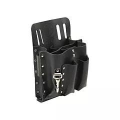 Klein Tools ETUI A OUTILS CUIR, 8 POCHES,BOUTON COUTEAU, Cuir, Noir, 8 Nbre de pochettes, Porte-outil multiple (5164)