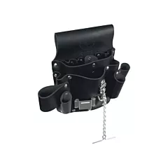 Klein Tools 8-Pocket Tool Pouch, Leather, Black, 8 No. of Pockets, Multiple Tool Holder (5178)