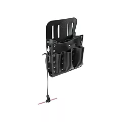 Klein Tools 10-Pocket Tool Pouches, Leather, Black, 10 No. of Pockets, Multiple Tool Holder (5190)