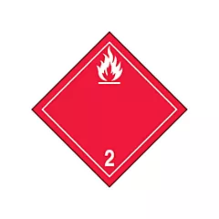 Accuform Signs Flammable Gases TDG Shipping Labels