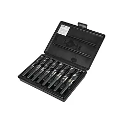 Precision Jeu de forets à queue courte, 8 Nbre de morceaux, Acier rapide (90556)